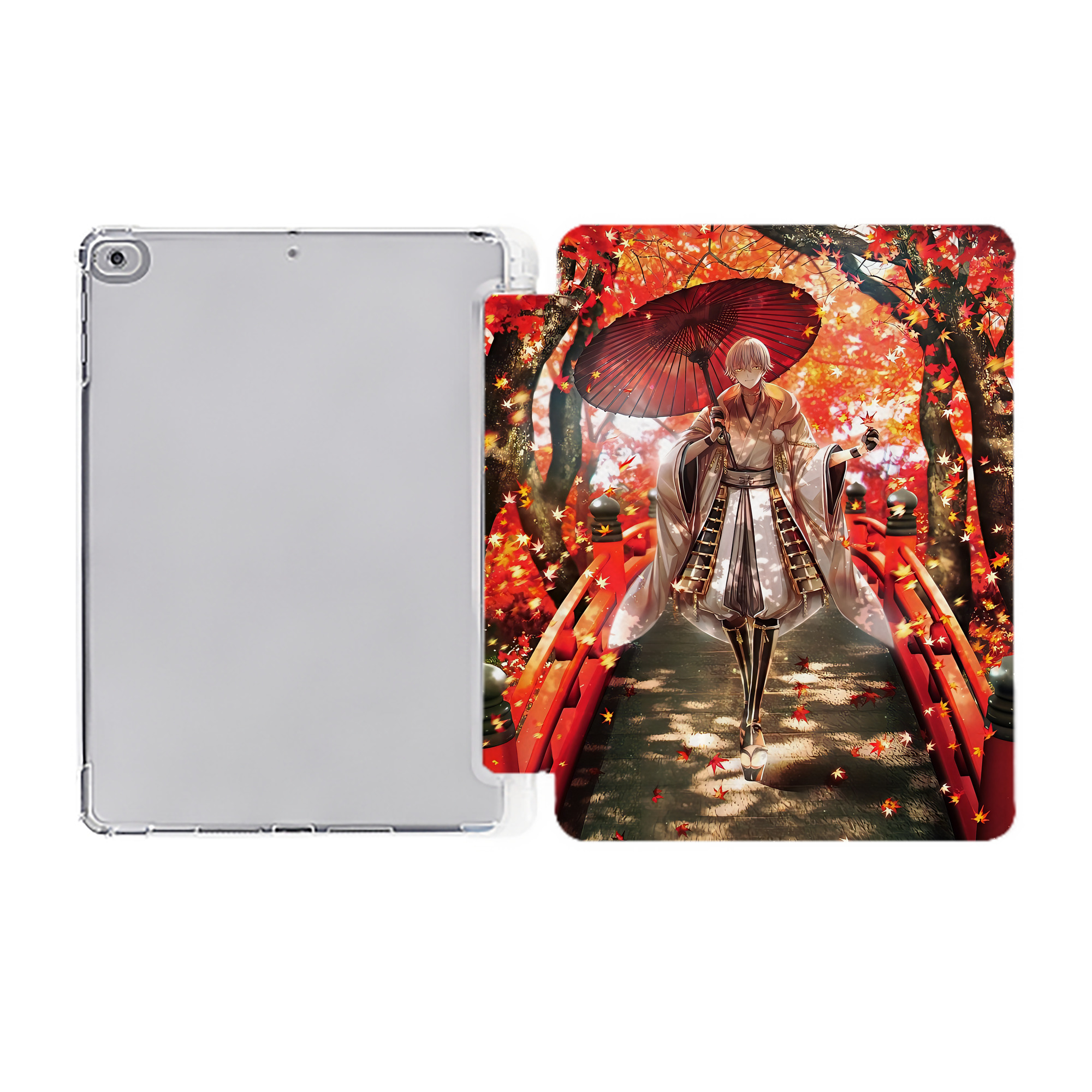 （画像用） 刀剣乱舞 Touken Ranbu IPad ケース ペン収納付き 三つ折りスタンド PUレザー×シリコン 対応機種9.5/10.5/10.9インチ